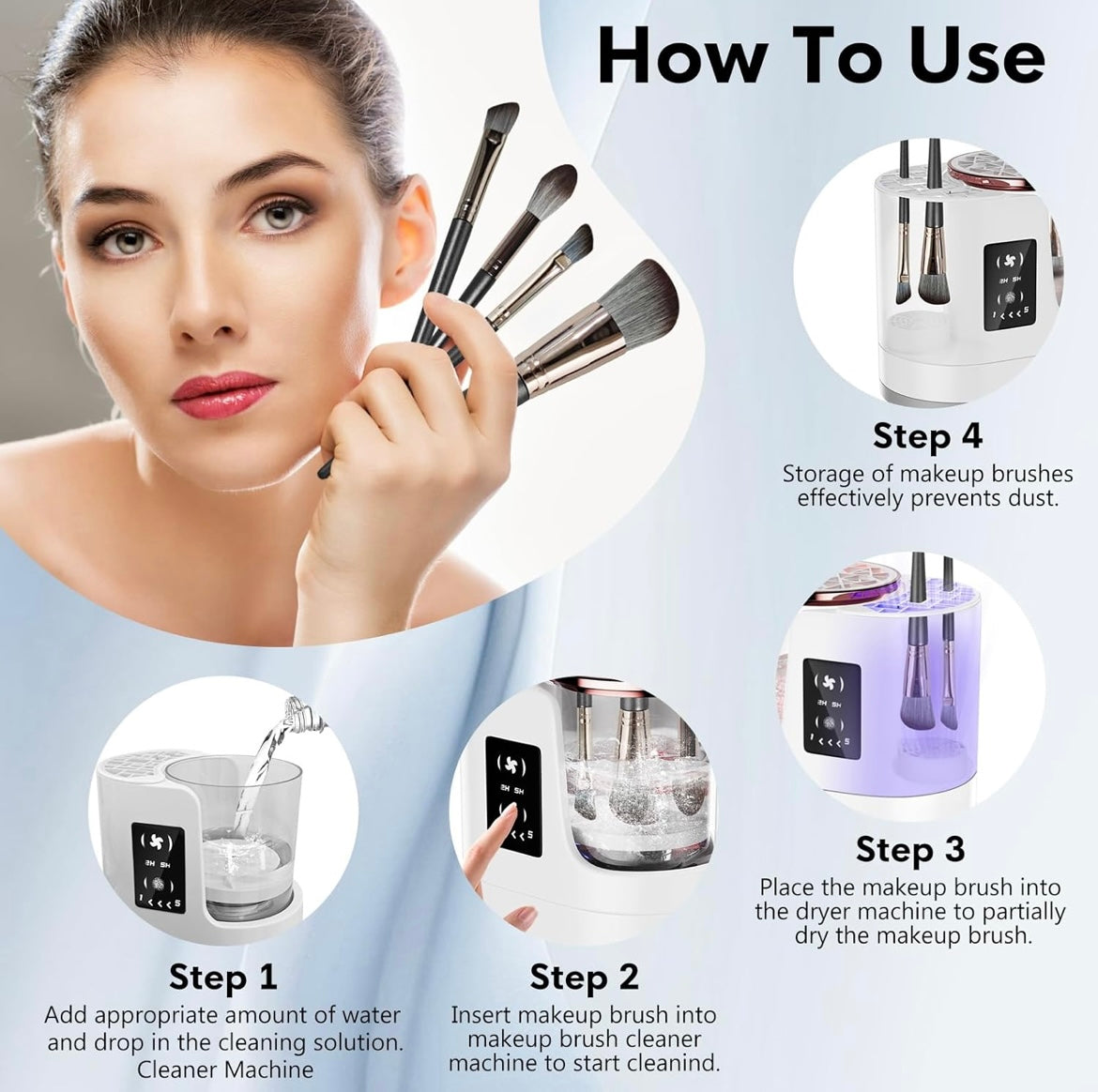 FreshBrush™ Wash &Dry Brushes In 60 Seconds